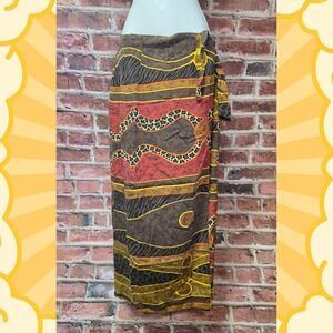 Vintage Women's FINITY NATURALS Silk Wrap Skirt Size 12